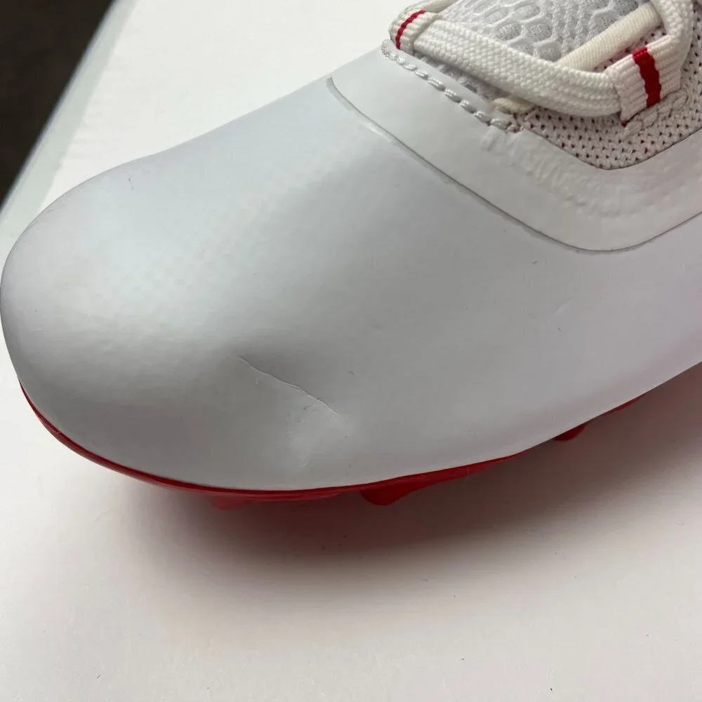 Under Amour‎ White and Red Banshee Mid MC Lacrosse Shoes Size 15